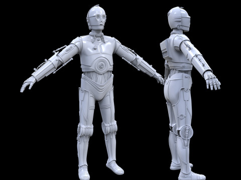 C-3PO The Empire Strikes Back ESB Full Body Armor Suit STL 3D Print Files 3D 打印模型