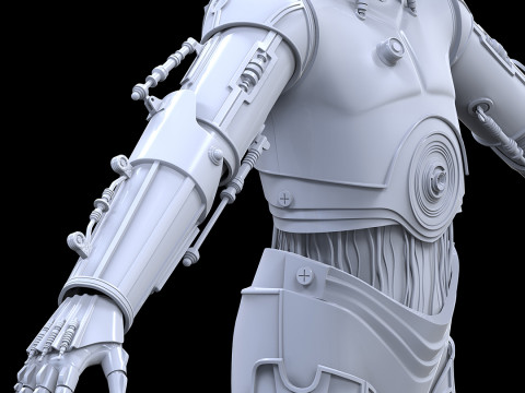 C-3PO The Empire Strikes Back ESB Full Body Armor Suit STL 3D Print Files 3D Print Model