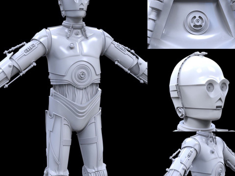 C-3PO The Empire Strikes Back ESB Full Body Armor Suit STL 3D Print Files 3D Print Model