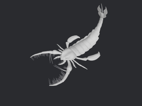 Prehistoric Sea Scorpion Figure for 3D Printing Modelo de Impressão 3D
