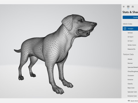 Labrador Retriever Dog Ready to Print Modèles 3D en vedette