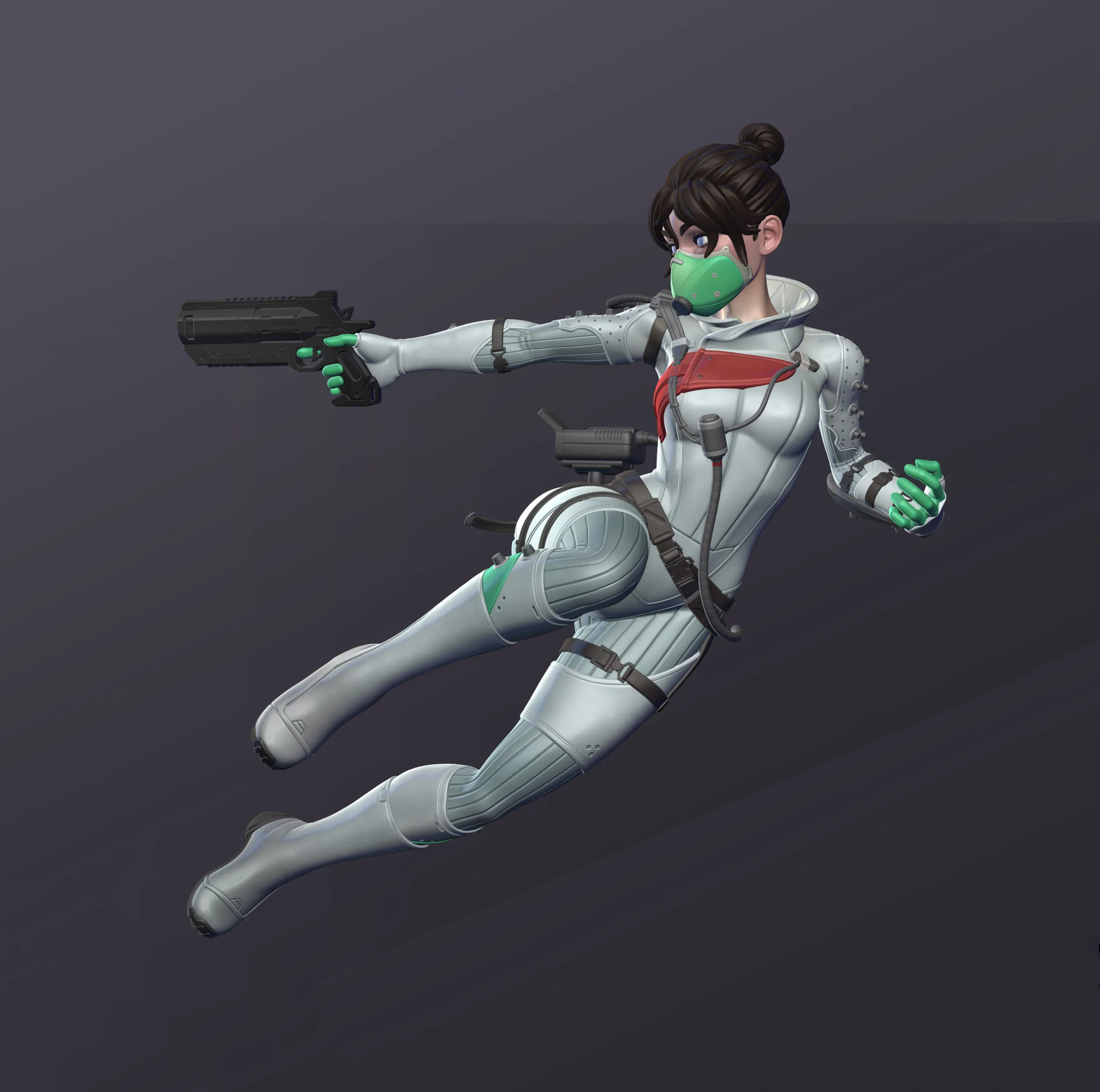 Wraith from Apex Legends Figure 3D Print Model 3D Print Model .c4d .max .obj .3ds .fbx .stl .blend