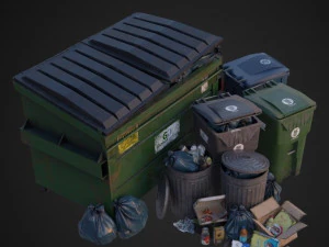 D&eacute;chets urbains Modèle 3D