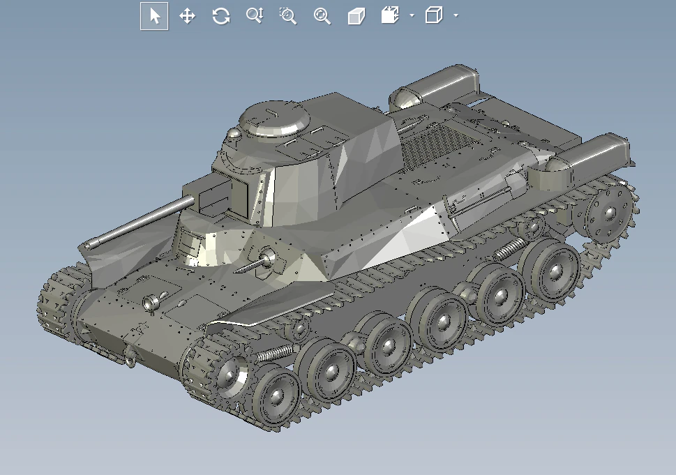 Tank 3D Model .c4d .max .obj .3ds .fbx .stl .blend