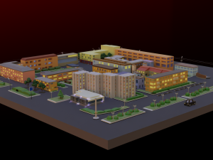 City block 3D Модель
