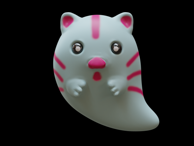 Ghost Cat Model 3D .c4d .max .obj .3ds .fbx .stl .blend 