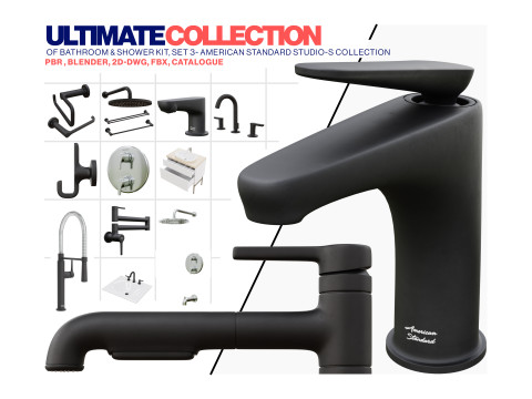 American Standard Studio-s Bathroom Collection 3D Model