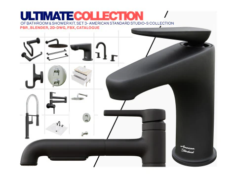 Badezimmerkollektion von American Standard Studio 3D Modell