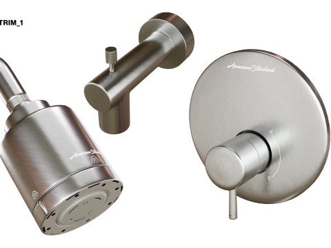 American Standard Serin Bathroom Collection 3D-Modell