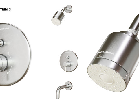 American Standard Serin Bathroom Collection 3D-Modell