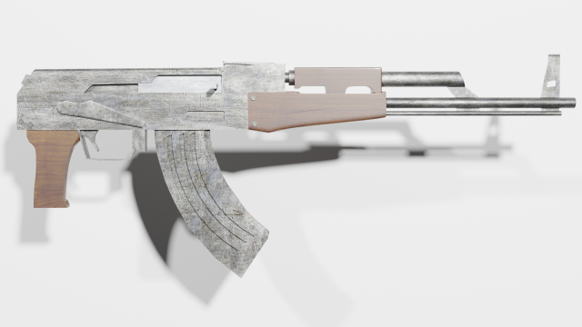 Aks 47u Modelo 3D .c4d .max .obj .3ds .fbx .stl .blend 