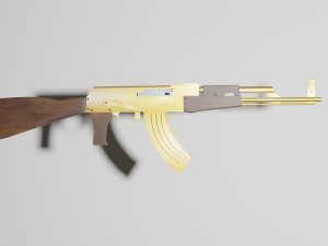 Ak 47 gold 3D-Modell