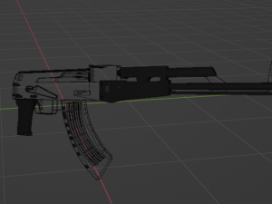 Aks 47u gold 3D Model