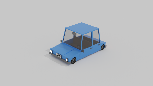 Basic lowpoly car 3D Model .c4d .max .obj .3ds .fbx .stl .blend 