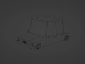Basic lowpoly car 3D Model