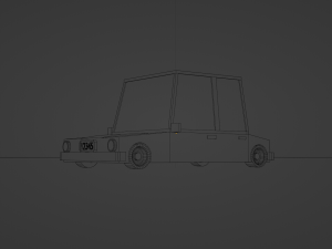 Basic lowpoly car 3D Model
