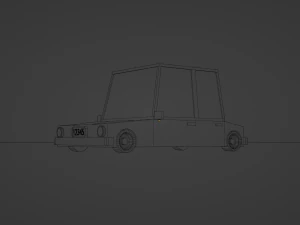 Basic lowpoly car 3D Model
