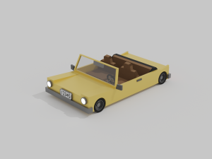 Lowpoly open car Model 3D