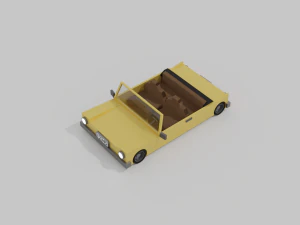 Lowpoly open car 3D Model