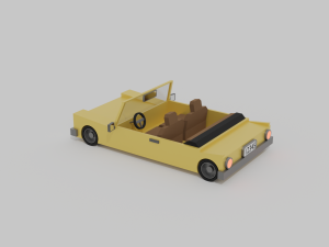 Lowpoly open car Model 3D