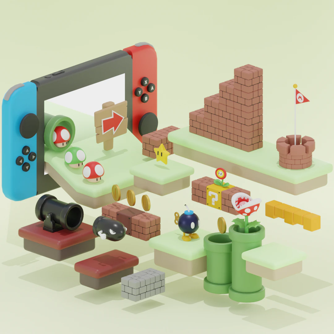 Supermario 3D Model .c4d .max .obj .3ds .fbx .stl .blend 