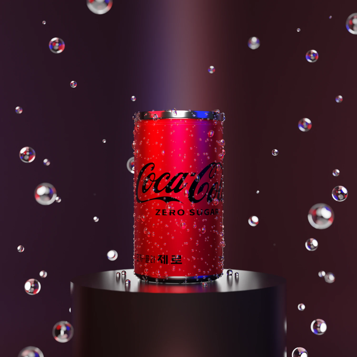 Coca-cola zero Korean ver 3D Model .c4d .max .obj .3ds .fbx .stl .blend 