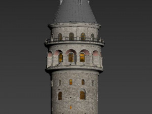 Istanbul Galata Tower Modelo 3D
