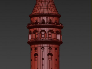 Istanbul Galata Tower Modelo 3D