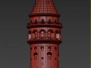 Istanbul Galata Tower 3D Model
