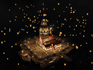 이스탄불의 메이든스 타워 3D 모델