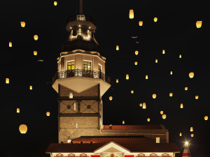The Maidens Tower in Istanbul Modello 3D