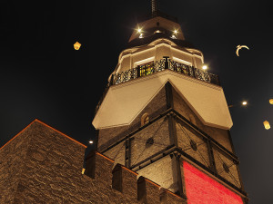 The Maidens Tower in Istanbul Modello 3D
