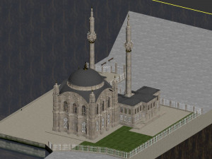 Istanbul Ortakoy Mosque Modello 3D