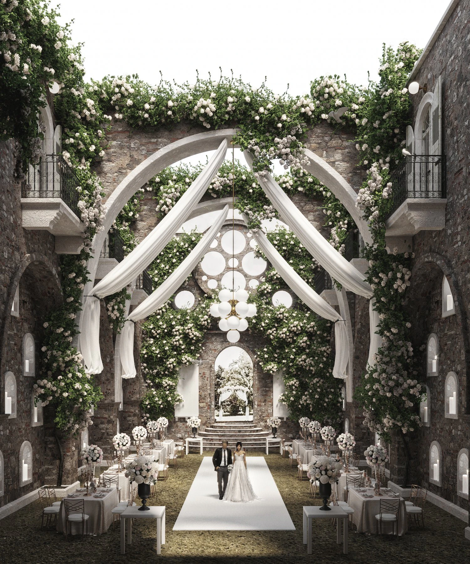 Castle Wedding 3D Model .c4d .max .obj .3ds .fbx .stl .blend 