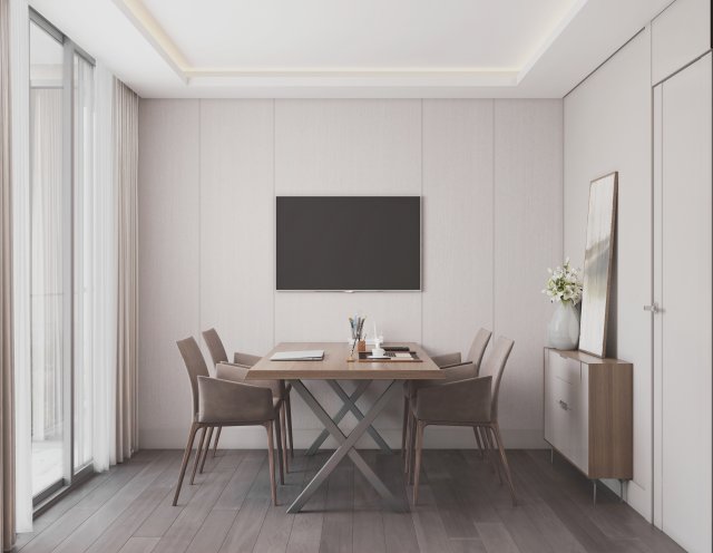 Home Office Model 3D .c4d .max .obj .3ds .fbx .stl .blend 