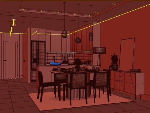 Soggiorno Modello 3D