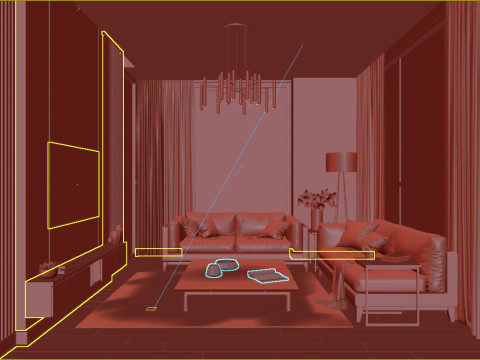 Apartment flat design 3D 模型