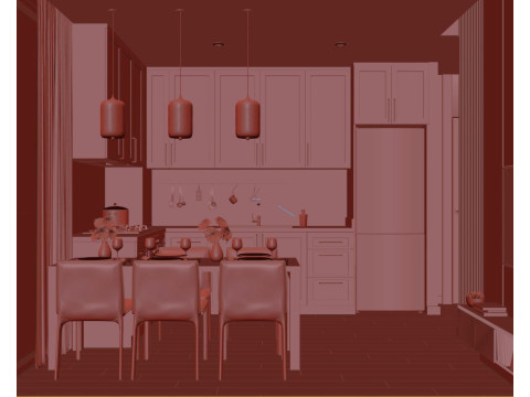 Apartment flat design 3D 模型