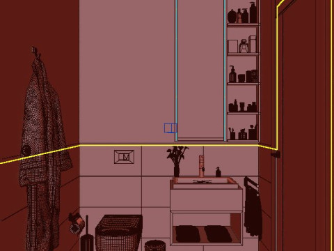 Apartment flat design 3D 模型