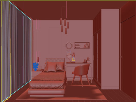 Apartment flat design 3D 模型