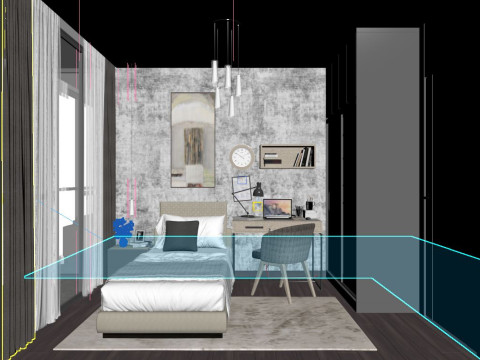 Apartment flat design 3D 模型