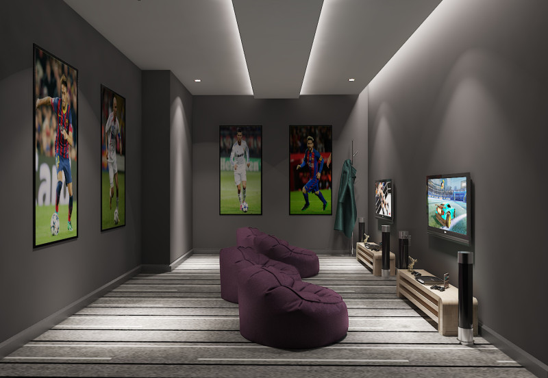TV Room and Event Room 3D 모델 .c4d .max .obj .3ds .fbx .stl .blend 