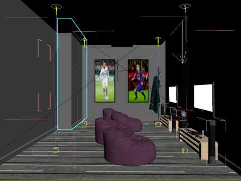 TV Room and Event Room 3D 모델
