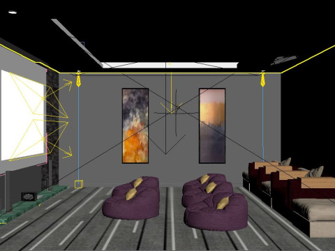 TV Room and Event Room 3D 모델