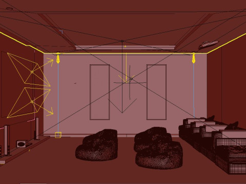 TV Room and Event Room 3D 모델