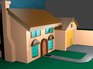 La casa de los Simpson 3D मॉडल