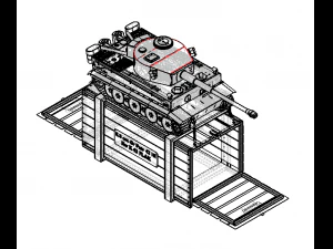 Model blaszany Zbiornik TIGR Model 3D