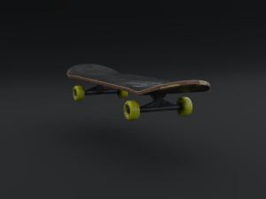 Ruined skateboard from 2000 3D Model