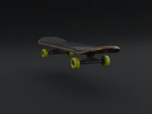 Ruined skateboard from 2000 3D Model