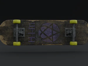 Ruined skateboard from 2000 3D Model